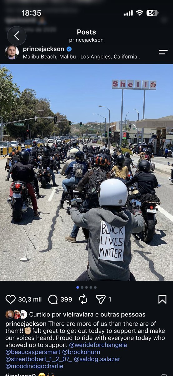 minadomichael's tweet photo. “Usar a imagem do Michael para falar de política é desrespeitar a imagem dele.”

Em 2020 o  Prince se posicionou publicamente em apoio ao Black Lives Matter. E em 2021 ele publicou uma homenagem a MartinLuther King, dizendo que o King havia inspirado seu pai e também o inspirava. https://t.co/mqxn0nZc7s