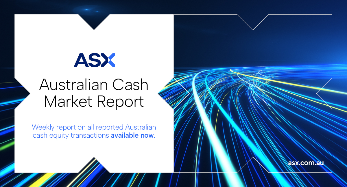 ASX's tweet photo. For the week ending Friday 2 October 2026, the Australian Cash Market Report is now available. 

Overall, the average daily turnover for the week was $12 billion with ASX on-market share of 87.0%.

https://t.co/ixGwetq94I

#CashMarket #ASXTrade https://t.co/UGbrQN8c7E