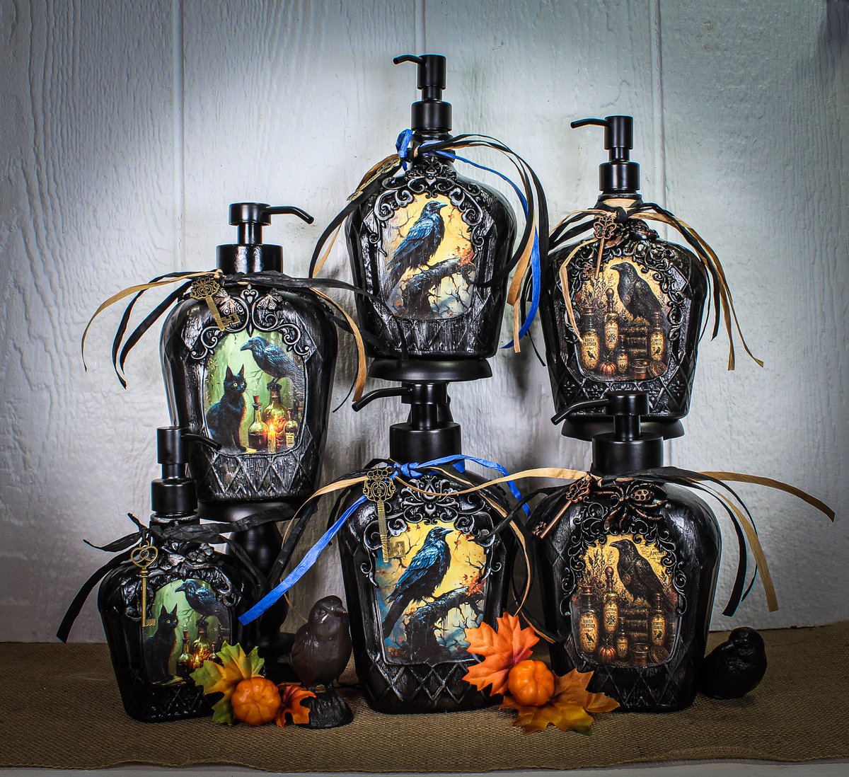 2dogzart's tweet photo. NEW ITEMS: Foam Soap Dispensers
Gothic Black Crow, Black Cat and Pumpkin Apothecary Upcycled C by 2DogzArt
https://t.co/e5YAQ6sF8T via @Etsy
https://t.co/48g8D7UDGu
#gothic
#Halloween
#blackcrowes
#blackcat
#shophandmade
#shopsmallbusiness
#womenownedbusiness
#upcycle https://t.co/oQ4r0Krgwz