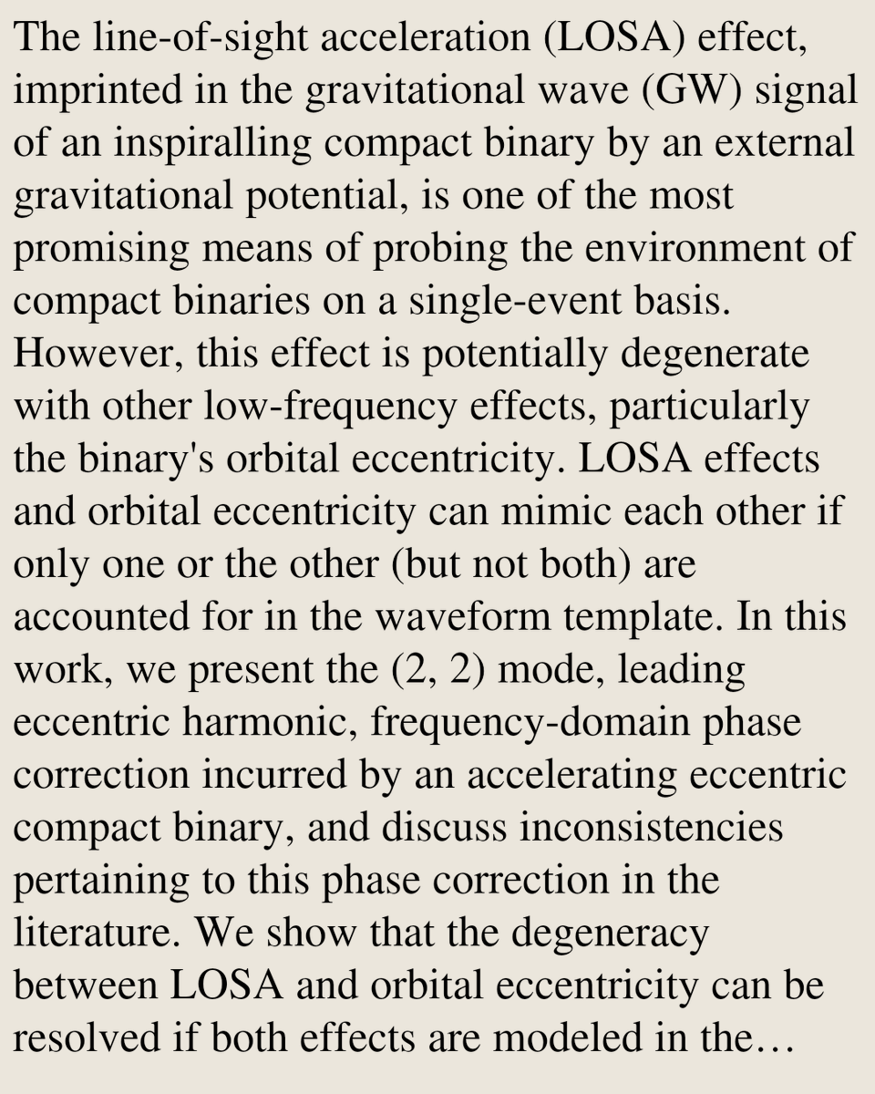 RelativityPaper's tweet photo. Line-of-sight Acceleration Driven Effects in Eccentric Compact Binary Coalescences

Mohd Asim Ansari, Avinash Tiwari, Sajad A. Bhat, Sreejith Nair, Shasvath J. Kapadia
https://t.co/RRAxxGOavM [𝚐𝚛-𝚚𝚌 𝚊𝚜𝚝𝚛𝚘-𝚙𝚑.𝙷𝙴] https://t.co/KaHQrKYT4T