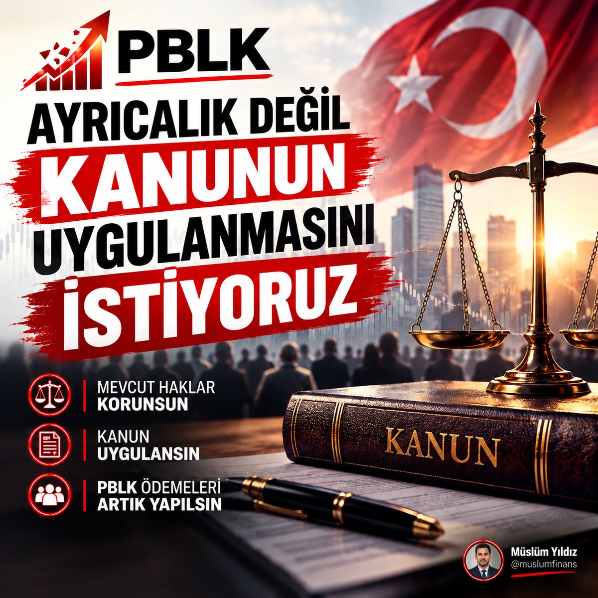 muslumfinans's tweet photo. Ara ödeme için yeni formül aranırken, mevcut kanunun tanıdığı hak geriye bırakılamaz.

Önce hukuk, sonra formül.

#ÖncePBLKSonra1Milyon https://t.co/uGQVBskxLx