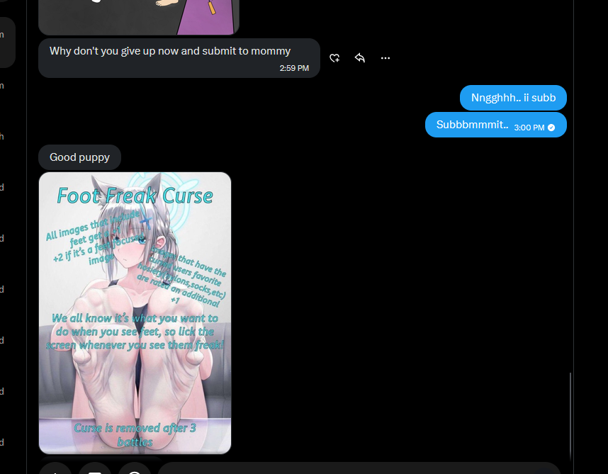 tracensgooner's tweet photo. nnghgh i lost to @MrsBannedTailor  after they used feetagainstmeee>_< https://t.co/nGA5UdfcUa