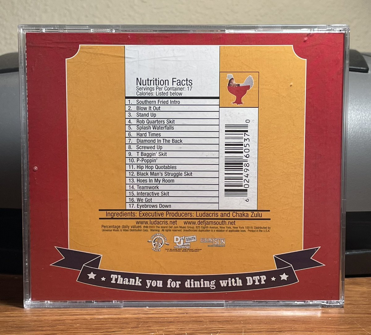 HipHopandGames's tweet photo. On this day in 2003, @Ludacris released his fourth album Chicken-n-Beer. This is my favorite Luda album. Years later, he opened up a restaurant named after this album at the airport in Atlanta. What’s your favorite track? #ludacris #chickennbeer 🔥💯💎💿🍗🍺 https://t.co/MZRH3hB6qK