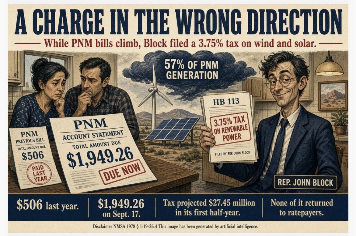 ChrisEdwardsNap's tweet photo. Rep John Block sponsored legislation that would have further increased PNM Bills per independent legislature paid state analysis…
https://t.co/sCj61xQvzY
#newmexicopolitics #pnm #repjohnblock #alamogordotownnews #nmconservatives #nmgop #newmexicoconservativenews #cowboycouy https://t.co/TEbMp2kaox