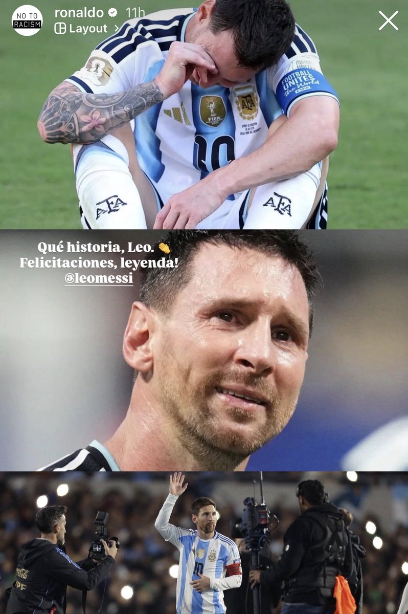 M10GOAT's tweet photo. رونالدو الظاهرة عبر IG:

يا لها من مسيرة يا ليو 👏🏻

تهانينا، أيها الأسطورة https://t.co/qdqmH3BeBw
