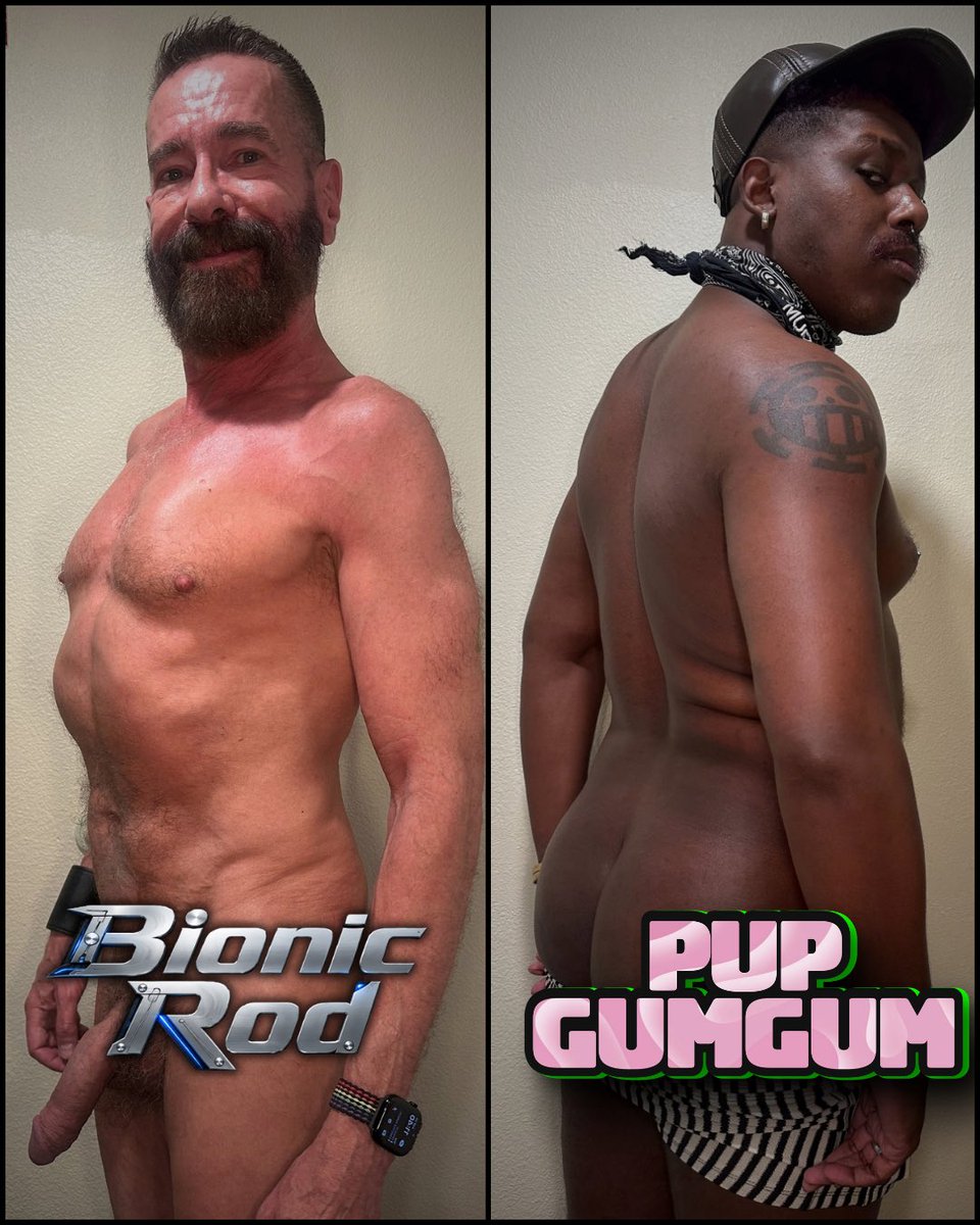 BearBodz's tweet photo. New content coming soon. See those hot men give it their all ;)
Bionic Rod filling up Pup GumGum
Gallagher sucking up all of Travieso Manu
@RealBionicRod @SexiSexiMofo  @LilBearieSF @Travieso_Manu https://t.co/OzieFT40dC