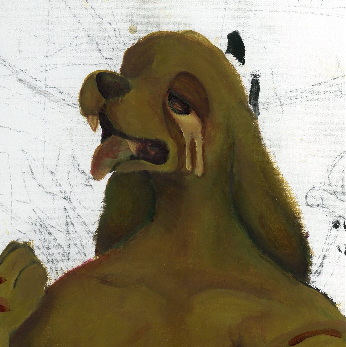 defectcritter's tweet photo. blehhhh wip from my illustration class It’s so fun having access to a scanner https://t.co/hzwXB4khfi
