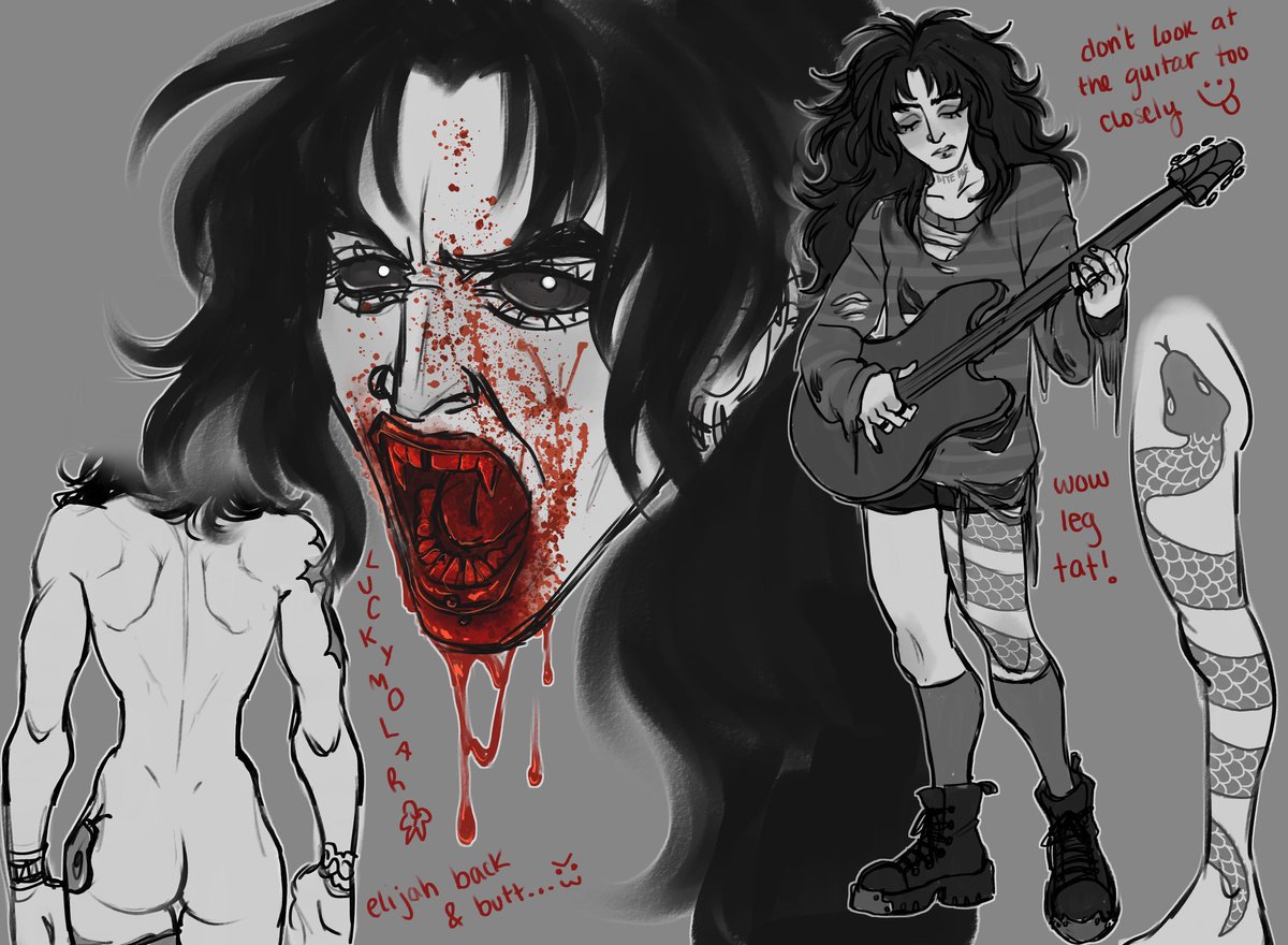 luckymolarx's tweet photo. i keep trying to draw things that may garner more attention on socmed, but i am called to by my own OC like a siren. the butch vamp is too sexy its not my fault! 
#oc #art #vampire https://t.co/pFodIAULhz