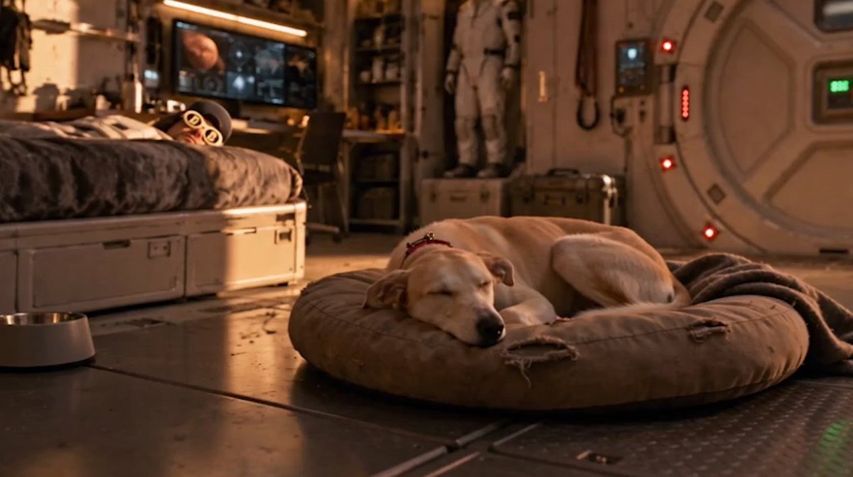 Weithedog's tweet photo. Mars nights hit different. 
@cobie sleeps.
Wei dreams.
The mission continues.
$WEI https://t.co/Pc3oYCacBQ