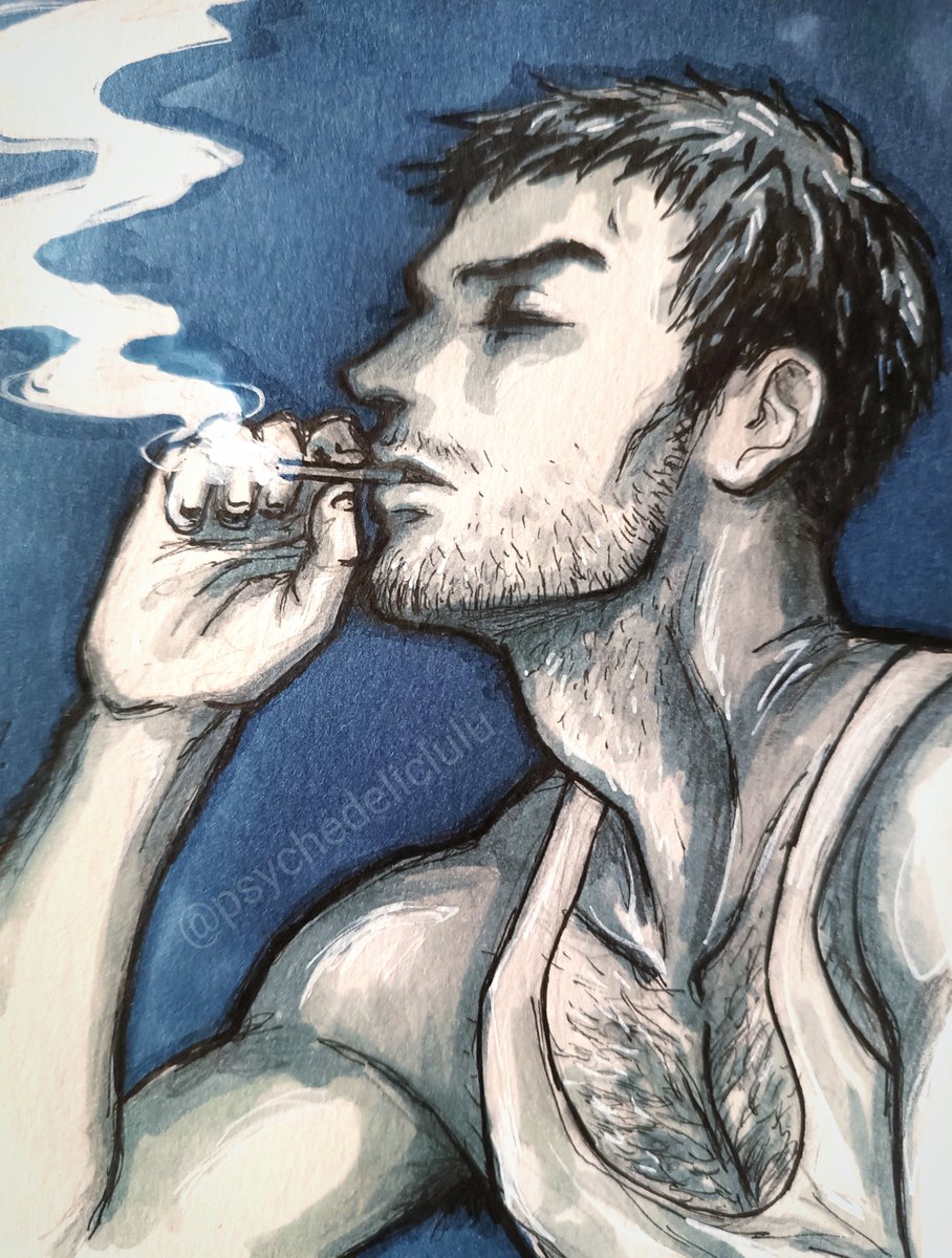 Invisibl3Muff1n's tweet photo. 💙🥃🗃️🚬🌫️✨

'Why bleeding is breathing
You're hiding, underneath the smoke in the room'

#persona4 #ryotarodojima https://t.co/dTg3IuSFb4