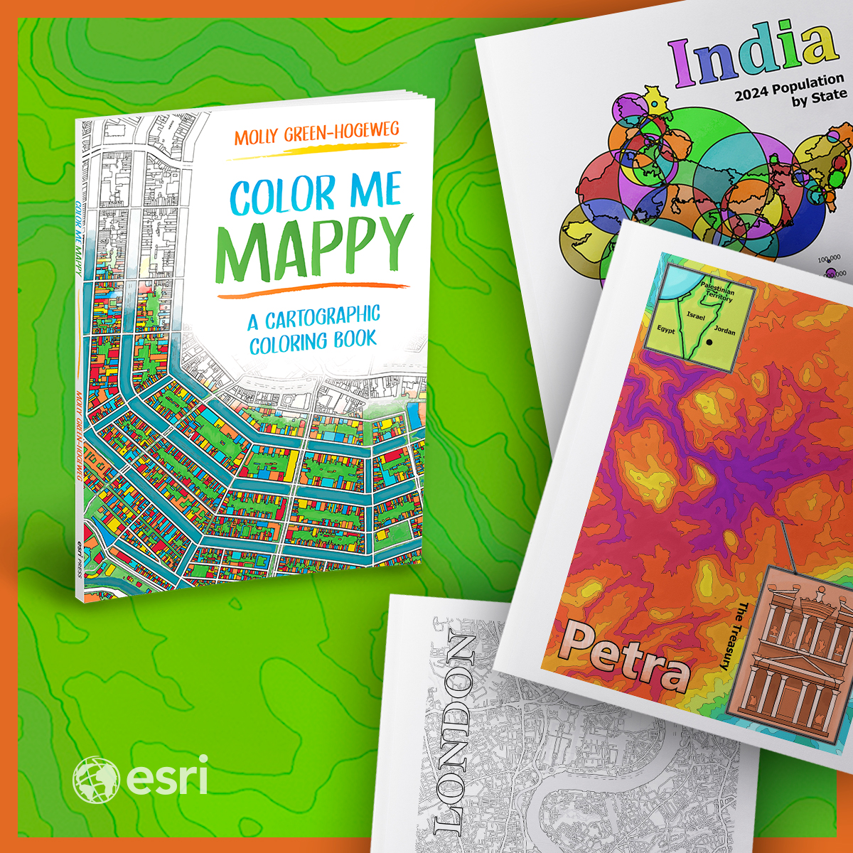 Esri's tweet photo. Seeking a screen-free, creative activity? 📵

“Color Me Mappy: A Cartographic Coloring Book” invites you to interact with maps in a tactile, hands-on way.

Transform iconic, real-world places into immersive coloring experiences: https://t.co/akwaemMvcf https://t.co/xsIbjIvbB0