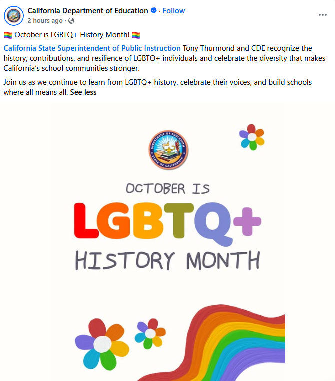 libsoftiktok's tweet photo. 🚨Attention California Parents🚨

Your state wants to indoctrinate your children with LGBTQ propaganda

Remember that at the ballot box in November https://t.co/YQzjLUUJ2k