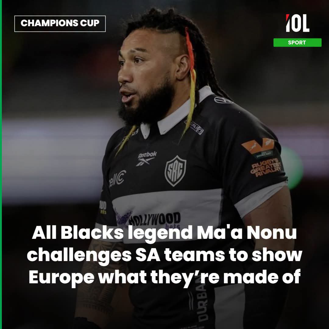 IOLsport's tweet photo. Ma’a Nonu has challenged South Africa’s Champions Cup contenders to stop treating Europe’s premier club competition as a bonus and start treating it as an opportunity to prove themselves against the best.
Read on https://t.co/xEYG9um61G
#MaaNonu #ChampionsCup #SharksRugby https://t.co/DeIsfTOIFr