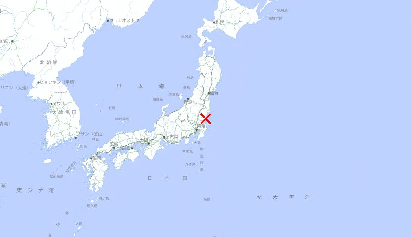 NetaSetsuk64797's tweet photo. 【地震速報】
◾ 発生時刻：08日 07:14
◾ 震源地：茨城県北部
◾ 最大震度：3
◾ M4.0
今後の情報に注意してください。画像出典:国土地理院 https://t.co/VIbrzarNQt