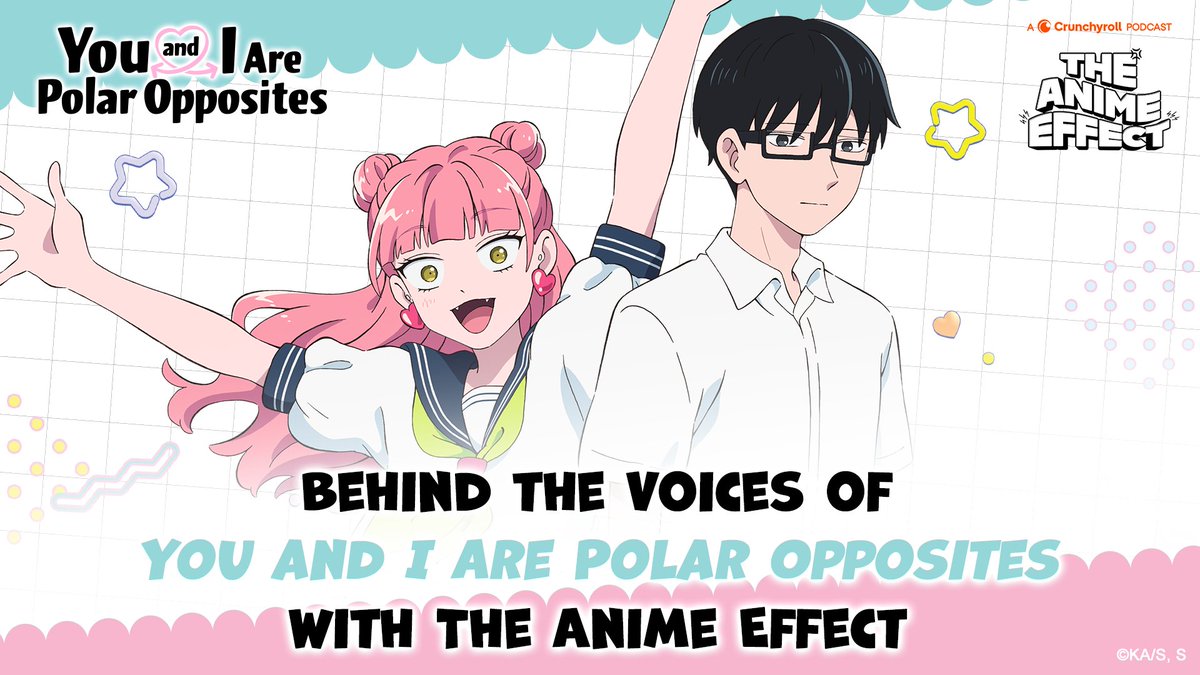 theanimeffect's tweet photo. Special Episode Alert! 🚨

Why does You and I Are Polar Opposites hit so hard? 💕

Japanese voice actors Sayumi Suzushiro and Shogo Sakata join The Anime Effect to break down their characters, chemistry, and heart behind the anime.

WATCH: https://t.co/y0UGadgvgF https://t.co/3iGCCfNqb0