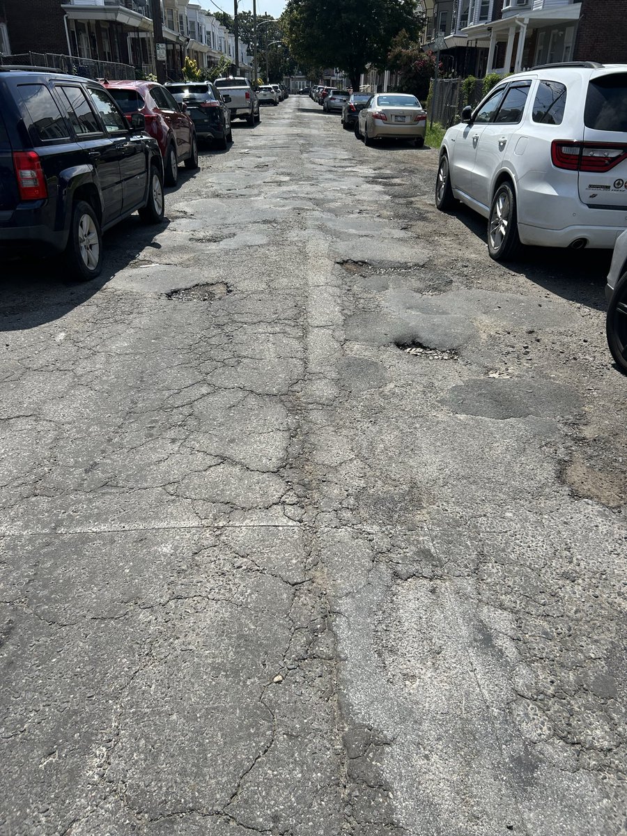 thekadetable's tweet photo. Hey @PhiladelphiaGov @CBSPhiladelphia @PhillyDailyNews @NBCPhiladelphia @PhillyMayor 
When multiple attempts to get a street fixed has been met with nothing and it’s even worst now..Are the people of this block allowed to not pay city taxes without penalty or consequences? https://t.co/i3e20zWL6x