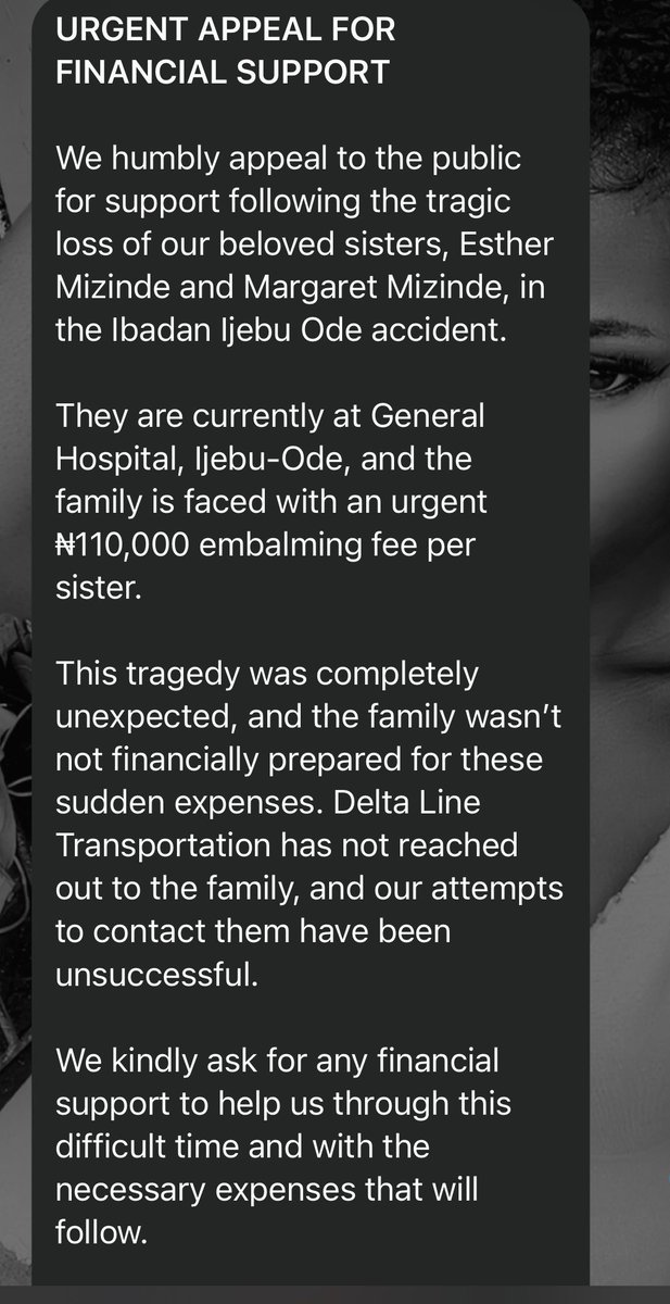 r_meinzide's tweet photo. *URGENT APPEAL FOR FINANCIAL SUPPORT*
We humbly appeal to the public for support following the loss of oursisters, Esther and Magret , 
Any amount will be deeply appreciated. 🙏🏽💔
6011599895
Fidelity 
Philip Meinzide
I can’t type it all cause I’m not verified so I have to send SS https://t.co/w20Po2uWnl