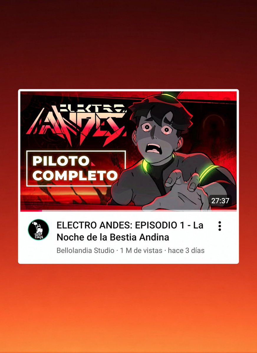 CartoonsOTMoon's tweet photo. ELECTRO ANDES, el piloto indie de Argentina y Bellolandia Studio, ha llegado al millón de visitas en solo 3 días. 🎉 https://t.co/K8rRRNEqnZ