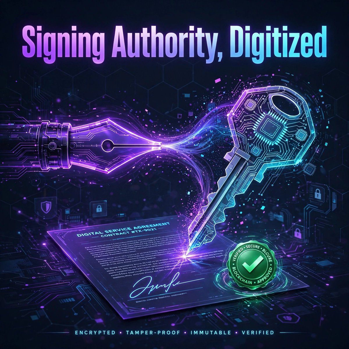 Iden2info's tweet photo. Who can actually sign for a corporation? 🤔 Traditionally: board minutes, resolutions, certificates of incumbency — verified slowly, by hand.

iDen2 digitizes signing authority. 🖋️ Officers get "Signing Authority" credentials.…
#EnterpriseSecurity #LegalTech #Contracts https://t.co/u0Ig1QqinK