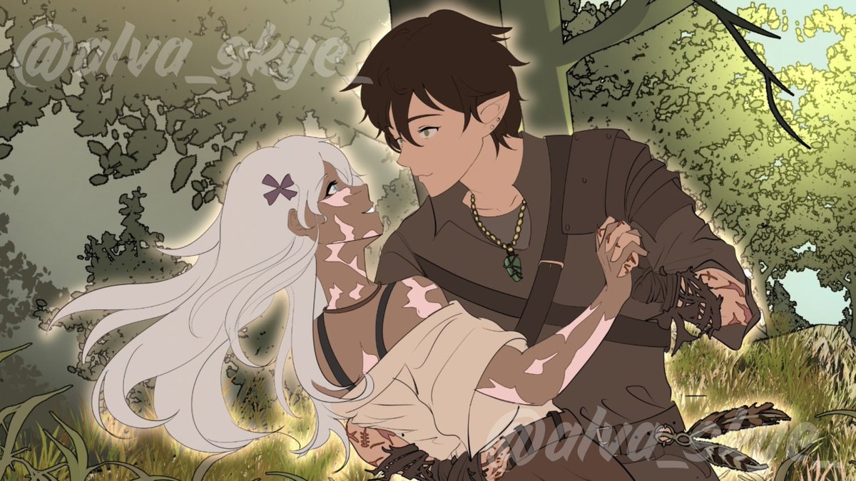 Alva_Skye_'s tweet photo. A little moment of magic love and sunlight ✨🌿
Recently finished this commission for a client’s OC artwork for Discord. Let me know, guys how is it looking?👀

#DigitalArt #OCArtwork #CharacterArt #FantasyArt #ArtCommission #artshare #artsmood #CoupleArt #artsbyalva https://t.co/DULExoF5Su