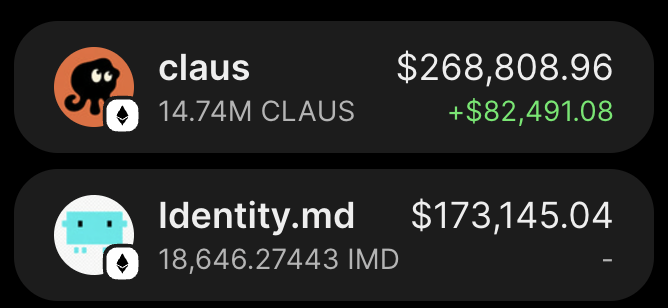 remibrc's tweet photo. yesterday i was up $149K on $CLAUS 

checked my bag again today and somehow its already at $268K

this thing just keeps printing...

at this point i might actually stop checking my wallet lol https://t.co/IMmQnwAXnP