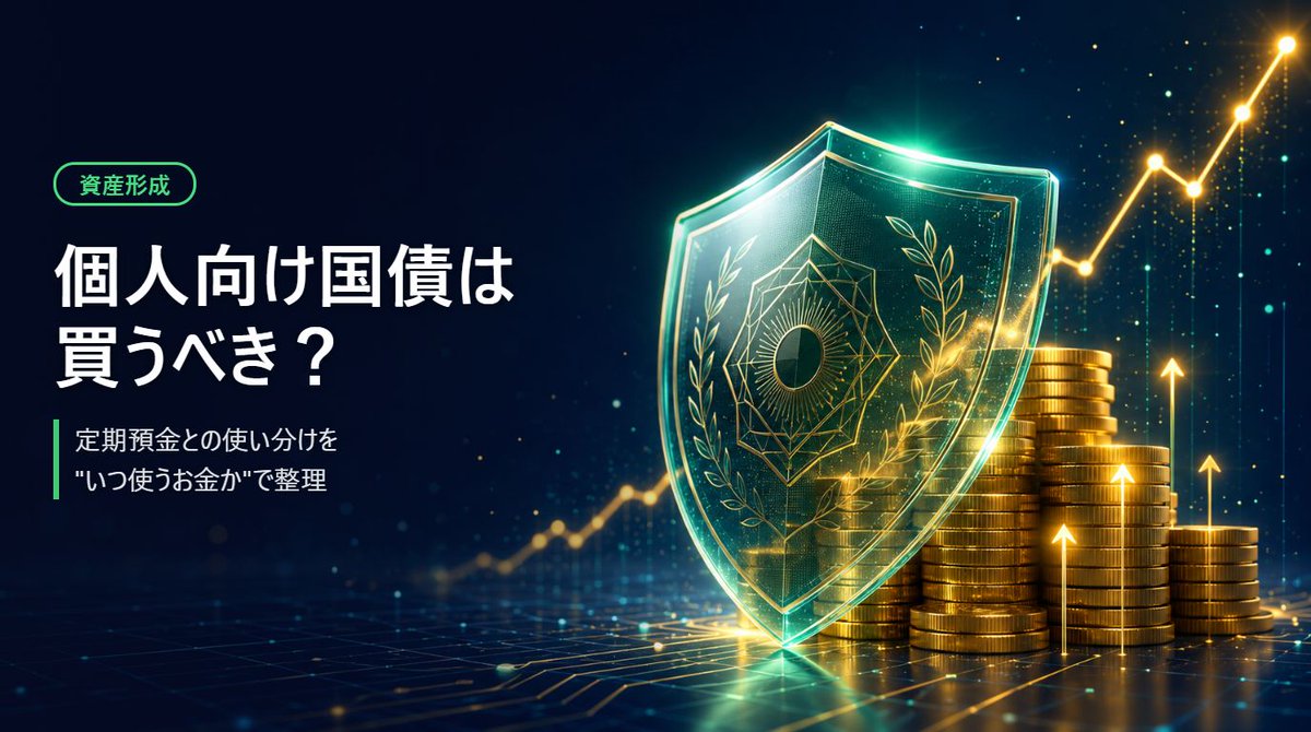 finlab_se's tweet photo. 10年国債の表面利率が3.1%と約30年ぶりの水準になりました。金利上昇で注目される個人向け国債は、定期預金とどう使い分けるべきか。「いつ使うお金か」で置きどころを整理しました。
https://t.co/Qf9yGTshNj
#個人向け国債 #金利上昇 #資産運用 https://t.co/30FWkQdyfD