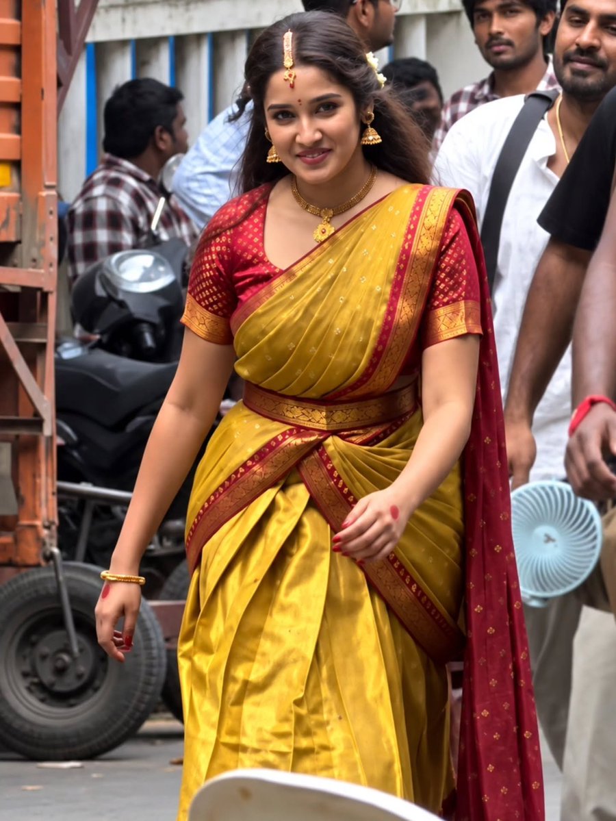 priyapottaanhu's tweet photo. Enakku intha half saree podanum pola erukku. Obsessed with this half saree and makeup 💋🖤👗💄 https://t.co/B0rxkERXru