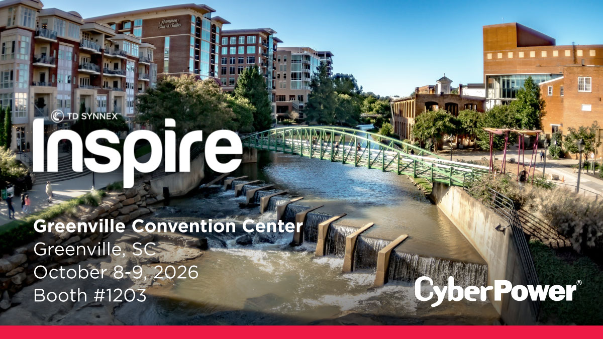 CyberPowerInfo's tweet photo. TD Synnex Inspire 2026 🗓️ Oct 8-9. CyberPower delivers innovative power protection to keep your business running. Connect with us! https://t.co/Gr0DqZr0Wt #PowerProtection #CyberPower #TDSynnexInspire #BusinessContinuity #TechConference https://t.co/mXa774Ef2v