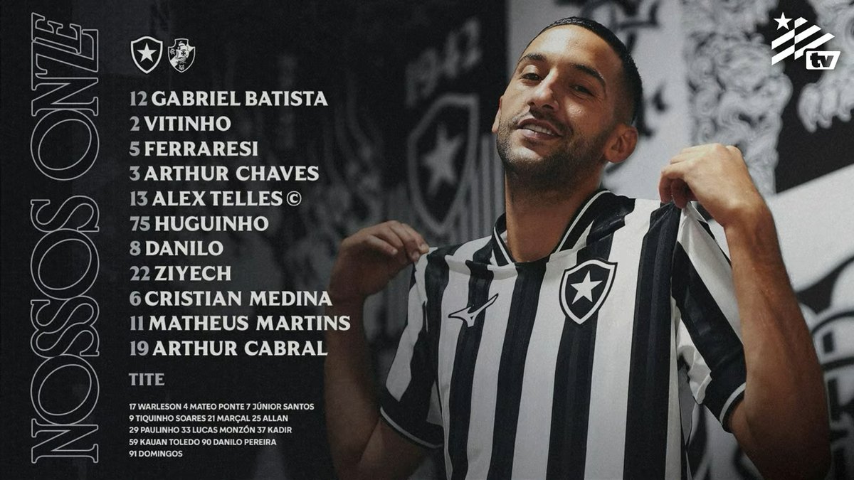 informafogo's tweet photo. Botafogo escalado para o duelo contra o Vasco, no Nilton Santos.

Curtiram? https://t.co/0CTSeZ9l5c