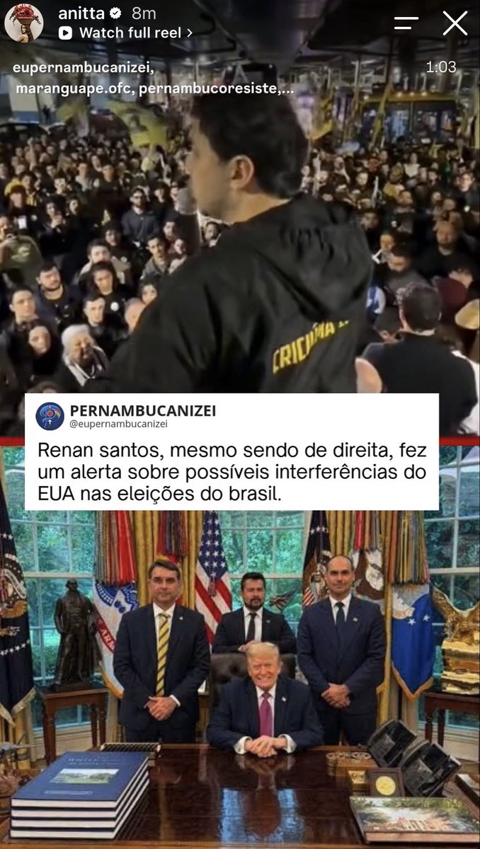 Tabascco1's tweet photo. Anitta publica fala de Renan Santos sobre interferência nas eleições https://t.co/GBUcFyGHZe