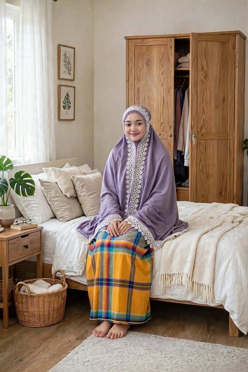 imasusagashite's tweet photo. Selesai sholat rebahan pakai mukena sama sarungan outfit ternyaman https://t.co/mBozIGAcDY