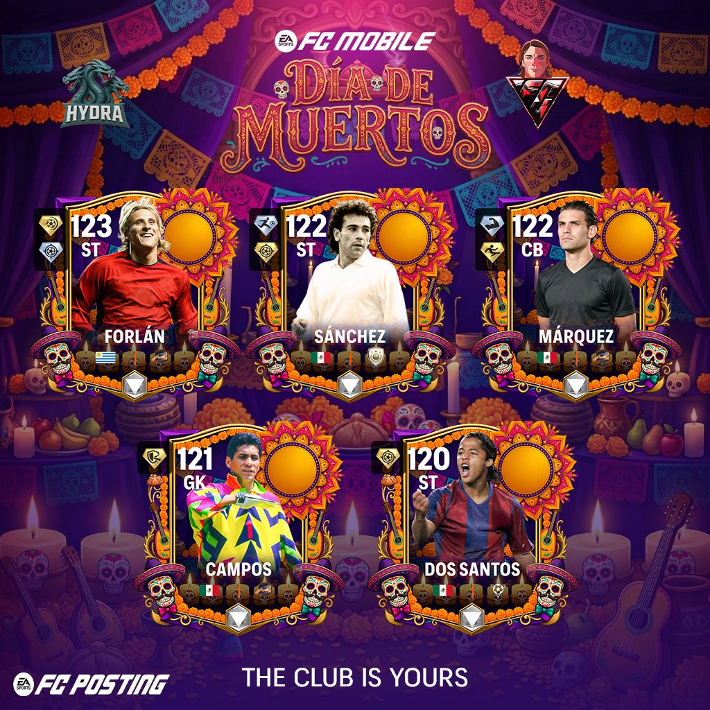 FIFAPOSTING's tweet photo. Concepto DIA DE MUERTOS 🌼🏵️

•FC MOBILE 27

¿Quien te gustaría tener o fichar? 👇🏼

•🎨🖌️Colaboración con @hydra277

#FCMobile27 #FCMobile #díademuertos https://t.co/YBaj8p3a7K