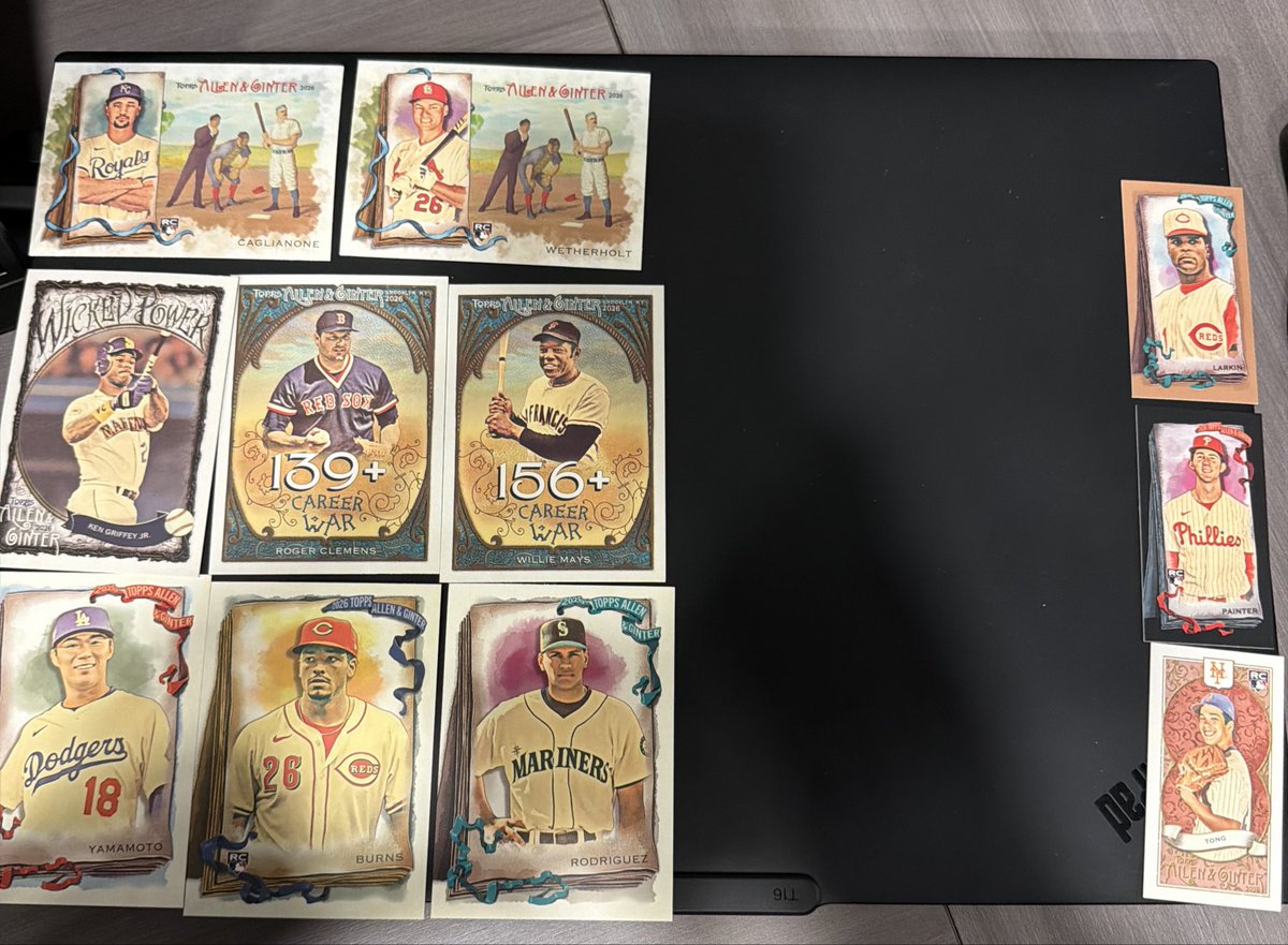 CDCCardsDFW's tweet photo. A little mid day Allen &amp; Ginter value box rip never hurt anyone! Nothing huge but some fun cards for sure @CardPurchaser https://t.co/TpQf92C0Ou