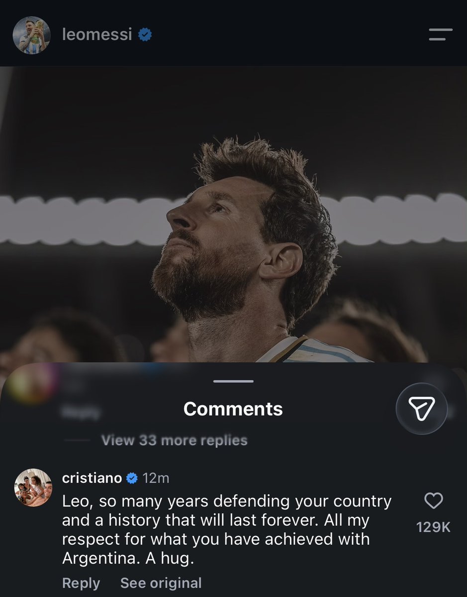 MadridXtra's tweet photo. 🚨 Cristiano Ronaldo REPLIES to Leo Messi. https://t.co/Vud1TRypc0