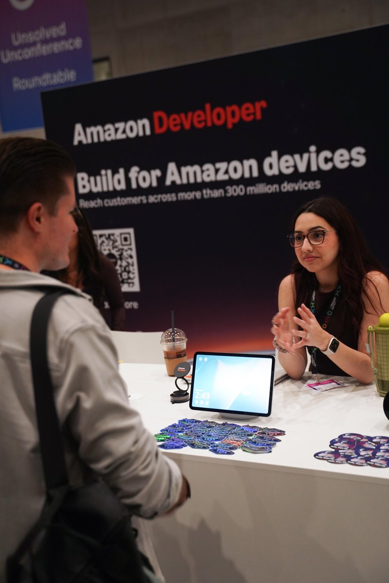 AmazonAppDev's tweet photo. Day one at Nextapp Devcon in Berlin✅ Hundreds of you tried Vega OS and ADBT!

Tomorrow, 11:20 AM, React NativeCon Stage 2: build a React Native TV app with Anisha and Gio. Get the Vega SDK first: https://t.co/qCROP91bjj

See you there! https://t.co/Rg0Bsk0xDq