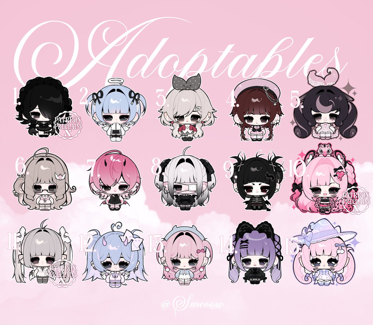 Smeoowie's tweet photo. New adoptables open on my Vgen shop! 🤍 https://t.co/aMFkIWA5uM