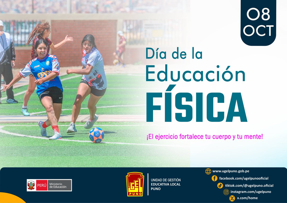 UgelPuno's tweet photo. #UGELPuno | La educación física nos ayuda a mantener un cuerpo saludable, fortalecer nuestra mente y aprender valores como la disciplina, el esfuerzo y el trabajo en equipo.
#Puno #MINEDU https://t.co/ypO1kFnPZo
