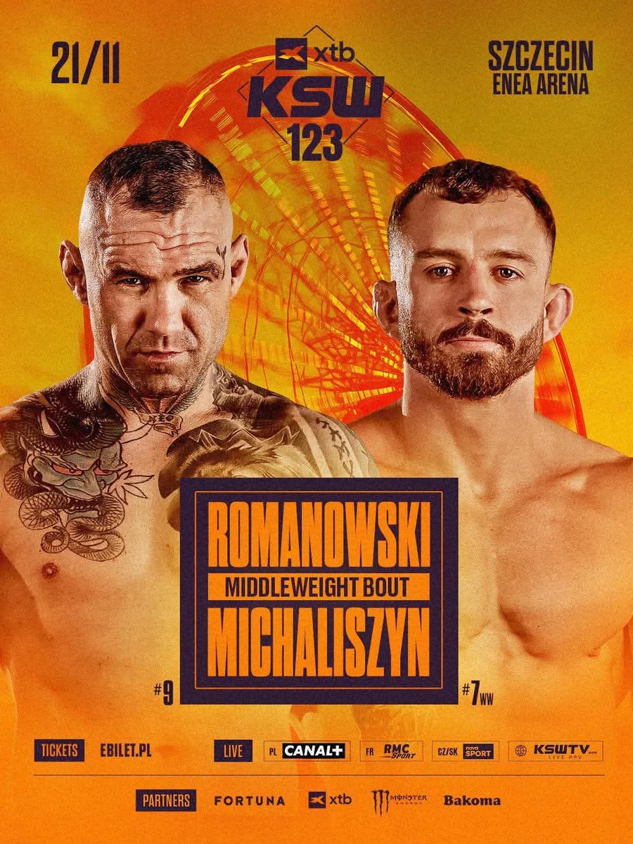 CzasNaMMA's tweet photo. Tomasz Romanowski vs Igor Michaliszyn na #KSW123 w Szczecinie❗️🚨 https://t.co/fiwRCq7Y88