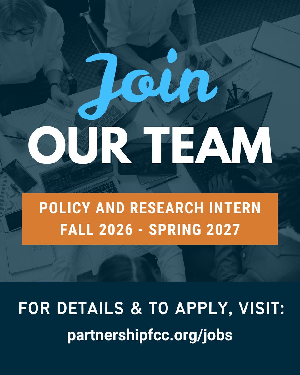 partnershipfcc's tweet photo. 🤔 Are you a student interested in #highereducation and #publicpolicy? Apply to be PCC's next Research and Policy Intern!
Find more details and application requirements here ➡️ https://t.co/HeHo2VkNni https://t.co/Vm4dfaFJ47