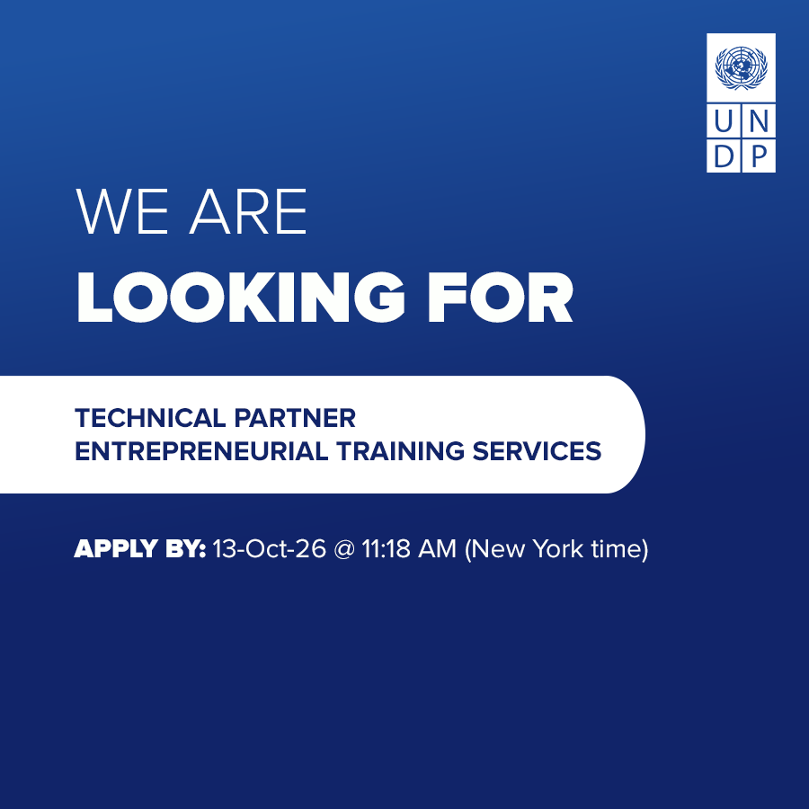 UNDPNamibia's tweet photo. 📢 CALL FOR PROPOSALS | UNDP Namibia
📅 Deadline: 13 October 2026
🔎 https://t.co/nr9ywjKORB https://t.co/27QTmaeK4t
