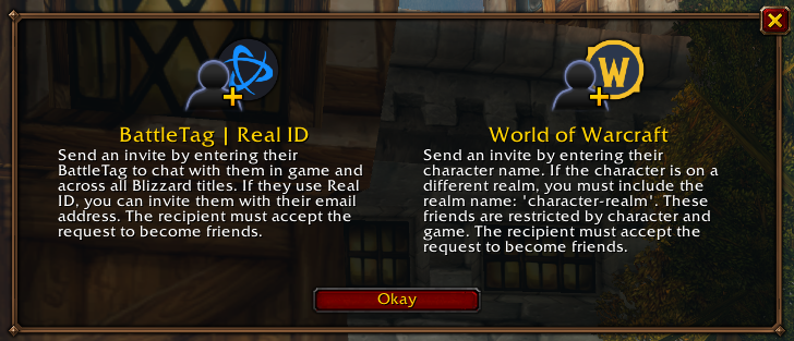 Raenore's tweet photo. For context, the Forever Beta using the new Title Friends UI still shows this updated info for "World of Warcraft":

"These friends are restricted by character and game."

It did update with "The recipient must accept the request to become friends" at least. https://t.co/NrZ74bEkCS