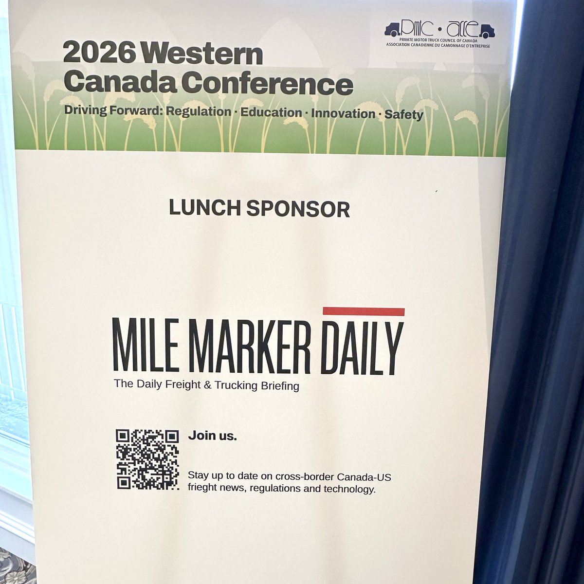 privatefleets's tweet photo. Thank you to our Lunch Sponsor @MileMarkerDaily : The Daily Freight and Trucking Briefing! https://t.co/r1VUwGKYHm