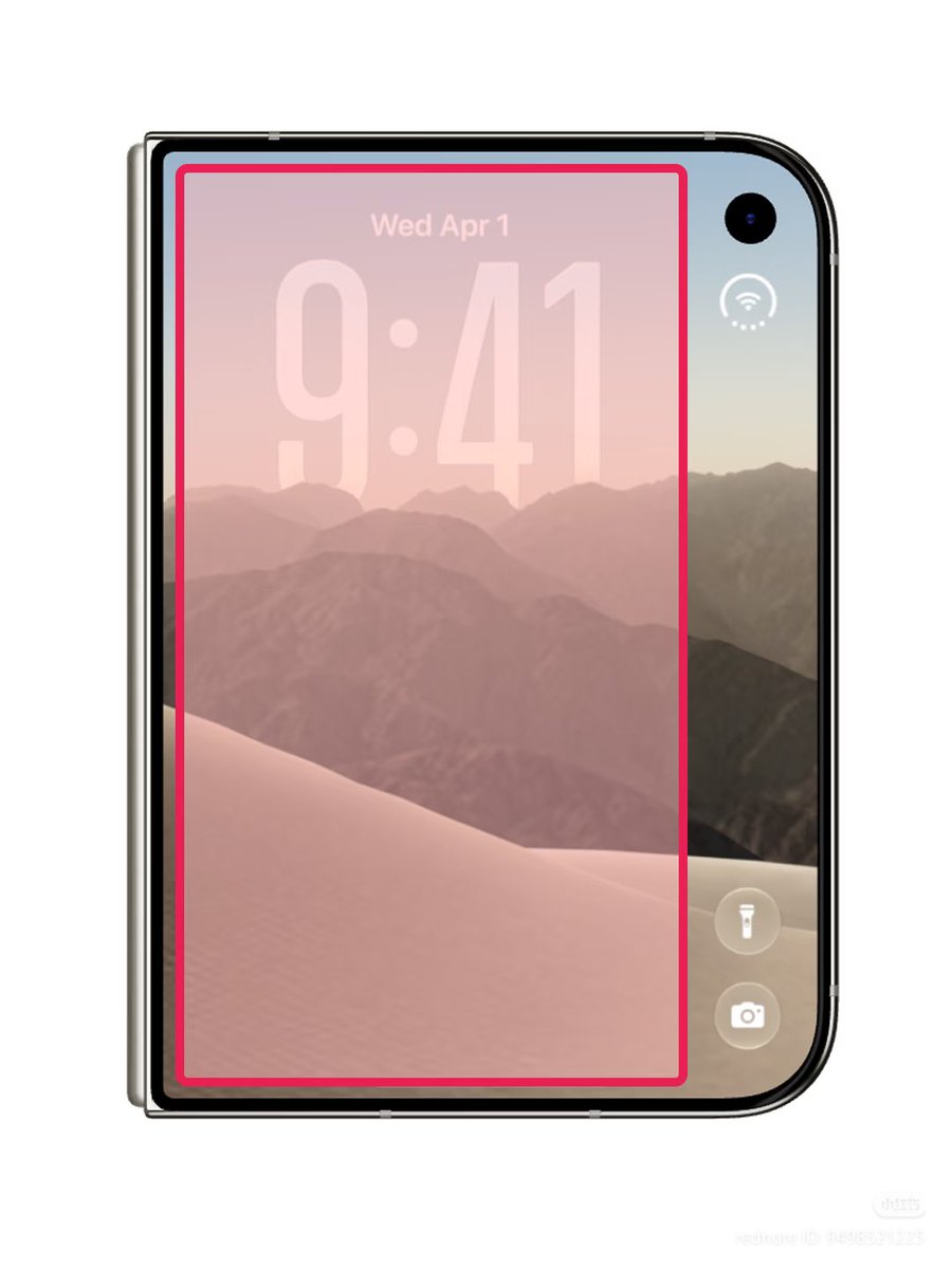 sunnny1583's tweet photo. Only usable area on iPhone Duo cover screen 📱 https://t.co/qvuo4t3571