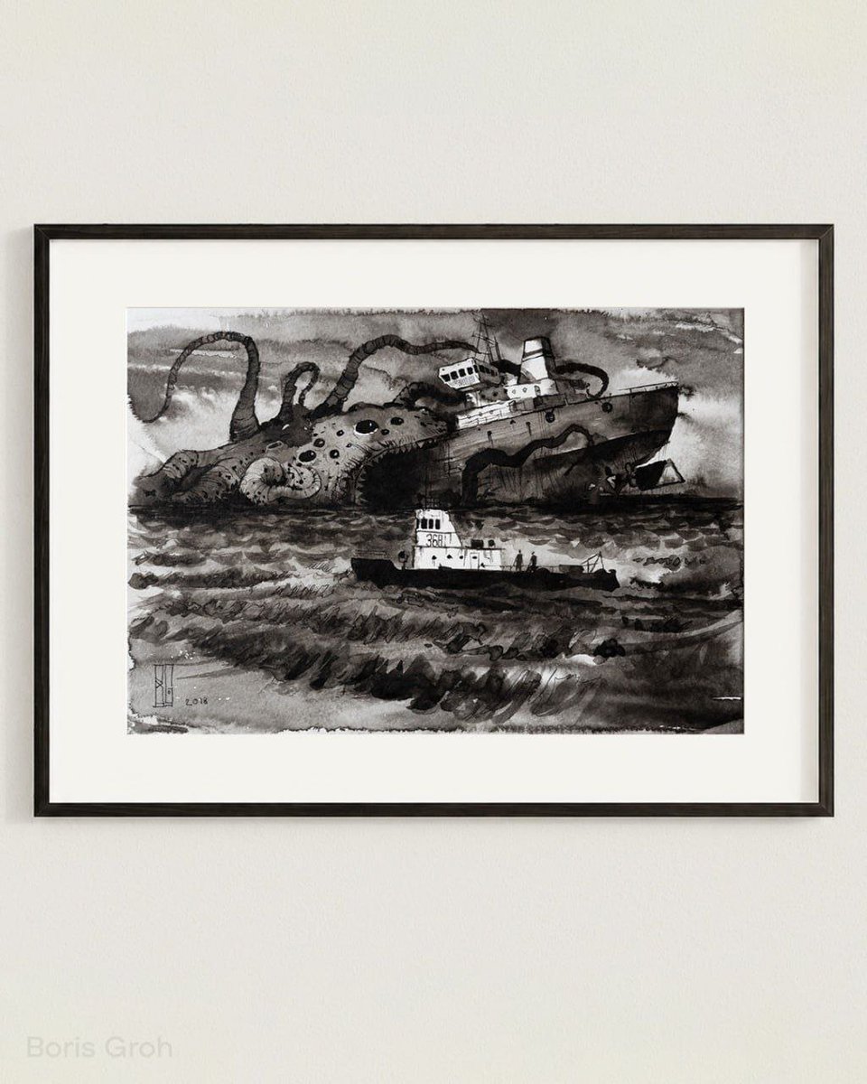BorisGrohArt's tweet photo. "Sea", 2018

Original black ink work on paper.

Hand-signed and accompanied by a Certificate of Authenticity.

Free international shipping is included. More details in bio. https://t.co/Mv20Vb8ttG