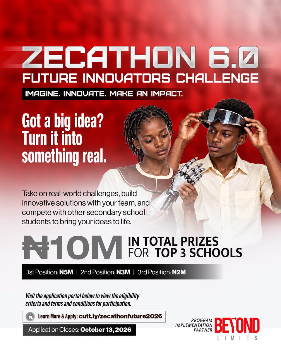 pp_gives's tweet photo. For the builders, the Zecathon 6.0 Hackathon is where things get interesting. Less talking, more building. Apply with me before October 13. #ZenithBankZecathon https://t.co/tK6rkkp7OX