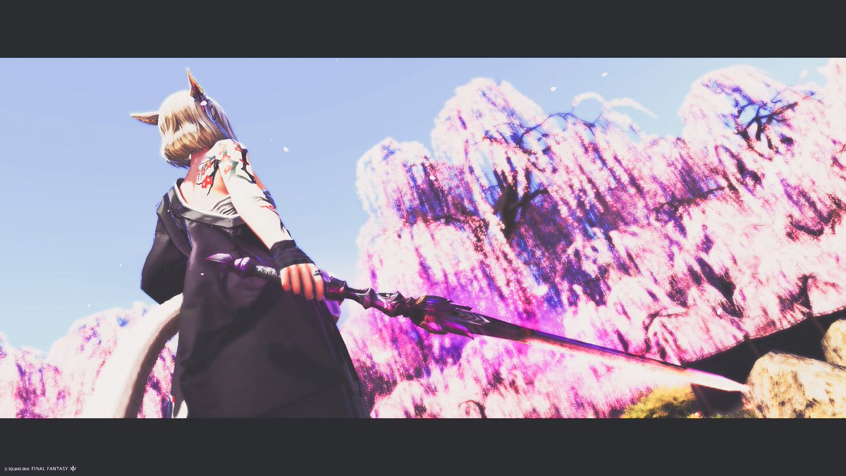 MillaN_FF14's tweet photo. 久し振りに六根隠し🌸
ミハシラの武士ドレスコードのために作ったミラプリが気に入ってて、ここしかないなと思ったから来てみた。

相変わらず綺麗なとこよなぁ...☺️ https://t.co/aomlinoMHV