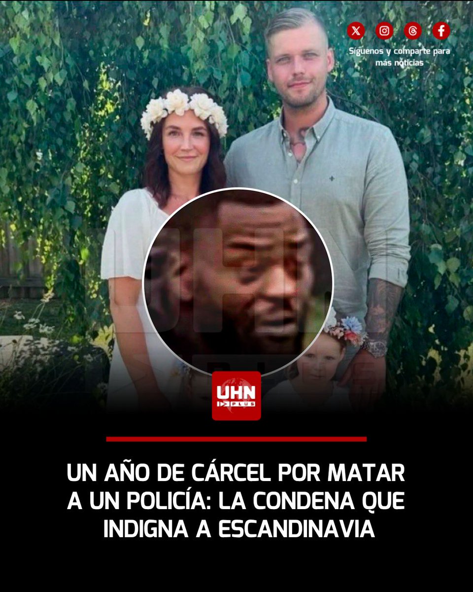 UHN_Plus's tweet photo. 🇩🇰🇸🇪‼️ | ÚLTIMA HORA — Solo un año de cárcel: esa es la condena para el hombre que mató a golpes al policía sueco Christian Zedig en una zona de aficionados del Mundial en Copenhague. Zedig, de 32 años y padre de dos niñas, estaba fuera de servicio y no buscó la pelea, según la Fiscalía. El condenado, de 31 años, confesó y tiene antecedentes por violación e intento de asesinato. La pena, por violencia simple, desató la polémica en Dinamarca.