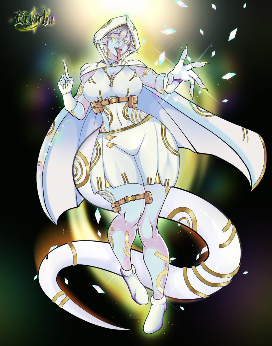 Erytrha_'s tweet photo. Serpent Priestess — Snake Girl adoptable #Erytrha_ #adopt #designadopt #creaturedesign #openadopt #ychadopt #artistsontwitter #illustration #digitalart #animeshare #monstergirl #monster #adoptable #serpent #snake https://t.co/Ey7siQL5i8