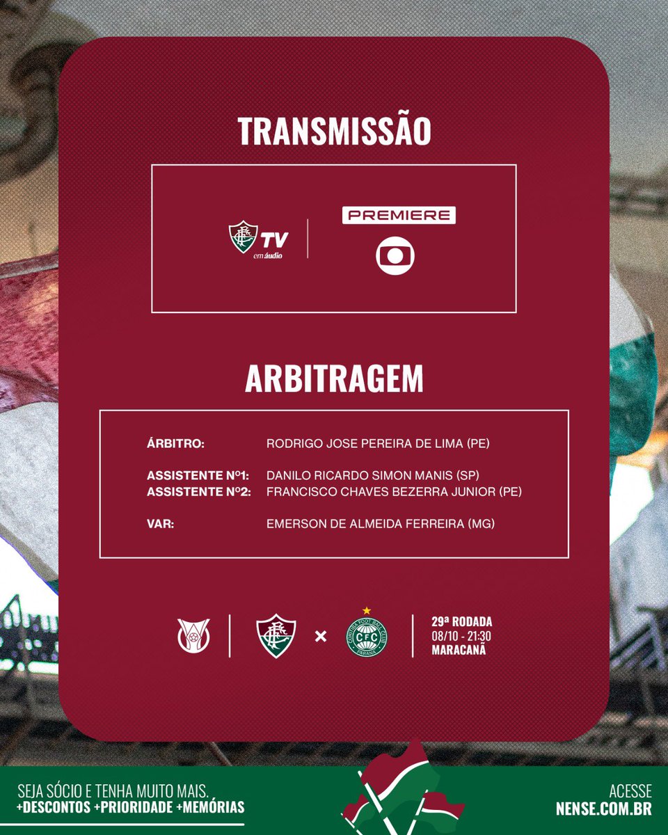 SocioDoFlu's tweet photo. DE VOLTA AO MARACA! É #DIADEFLU! 🇭🇺🇭🇺
Tricolor, confira as principais informações para a partida de hoje, contra o Coritiba!
#SejaSócio e viva o Fluminense >> https://t.co/YZo56qk7Qh https://t.co/cDr2bg8Etb