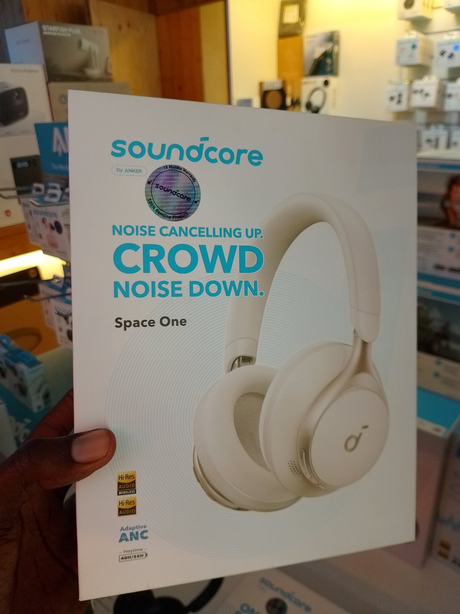 WorldOfSmart's tweet photo. Anker Soundcore Space One โ Active Noise Cancelling Headphones โKsh 11,500
Crisp, Hi-Res sound via 40mm dynamic drivers
Worry-free battery (40H ANC on, 55H ANC off)
8ยฐ rotating ear cups and soft integrated headband for all-day comfort
#Soundcore #Headphones https://t.co/iWQqwpHHtY